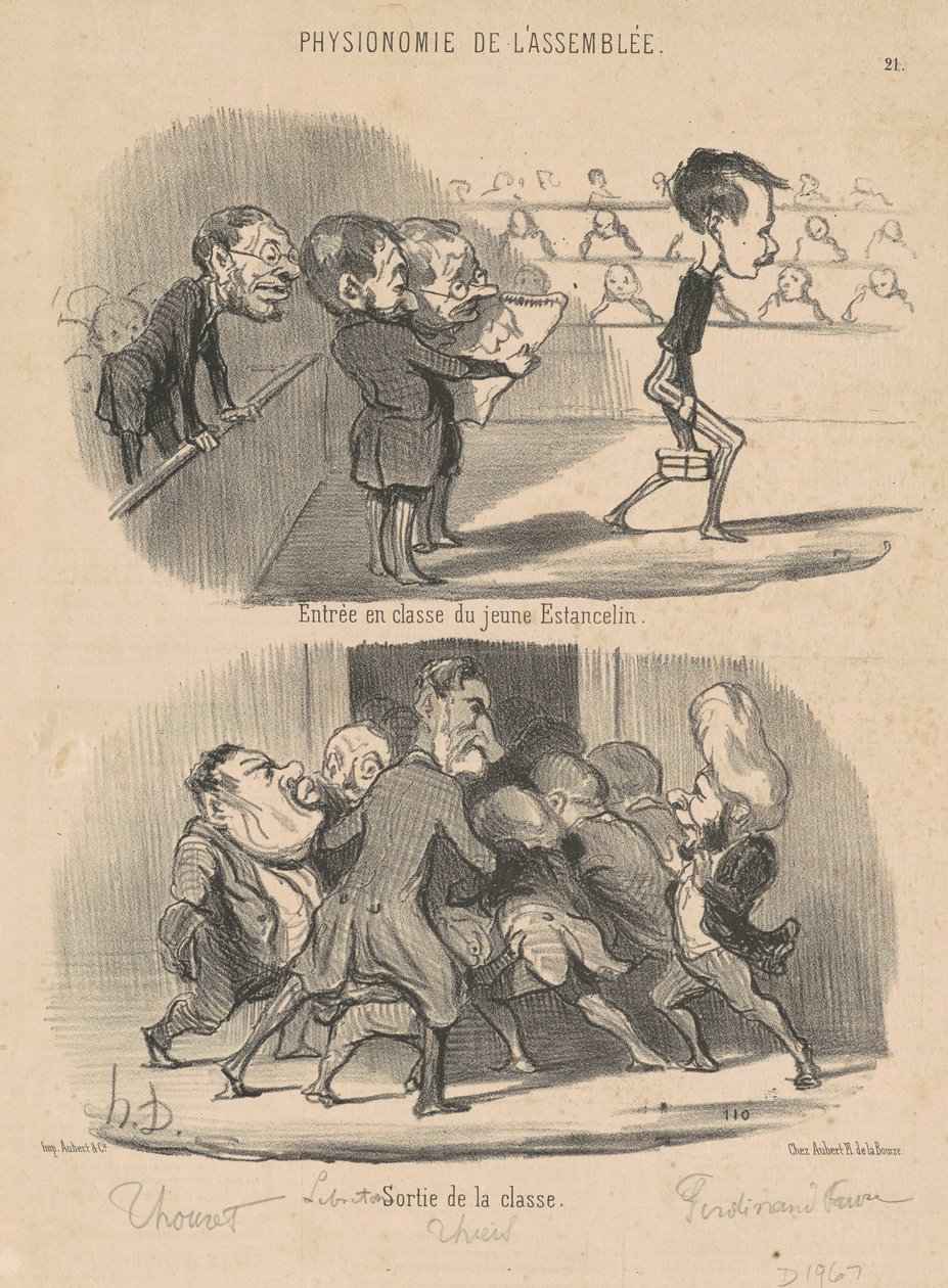 Eintritt in die Klasse des jungen Estancelin von Honoré Daumier