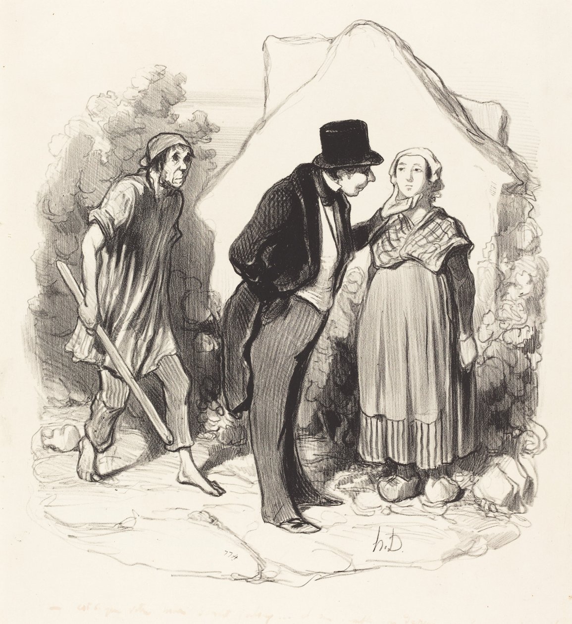 Wäre Ihr Mann eifersüchtig... von Honoré Daumier