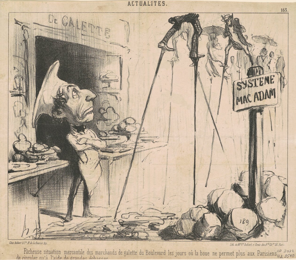 Unangenehme Situation der Kuchenhändler von Honoré Daumier