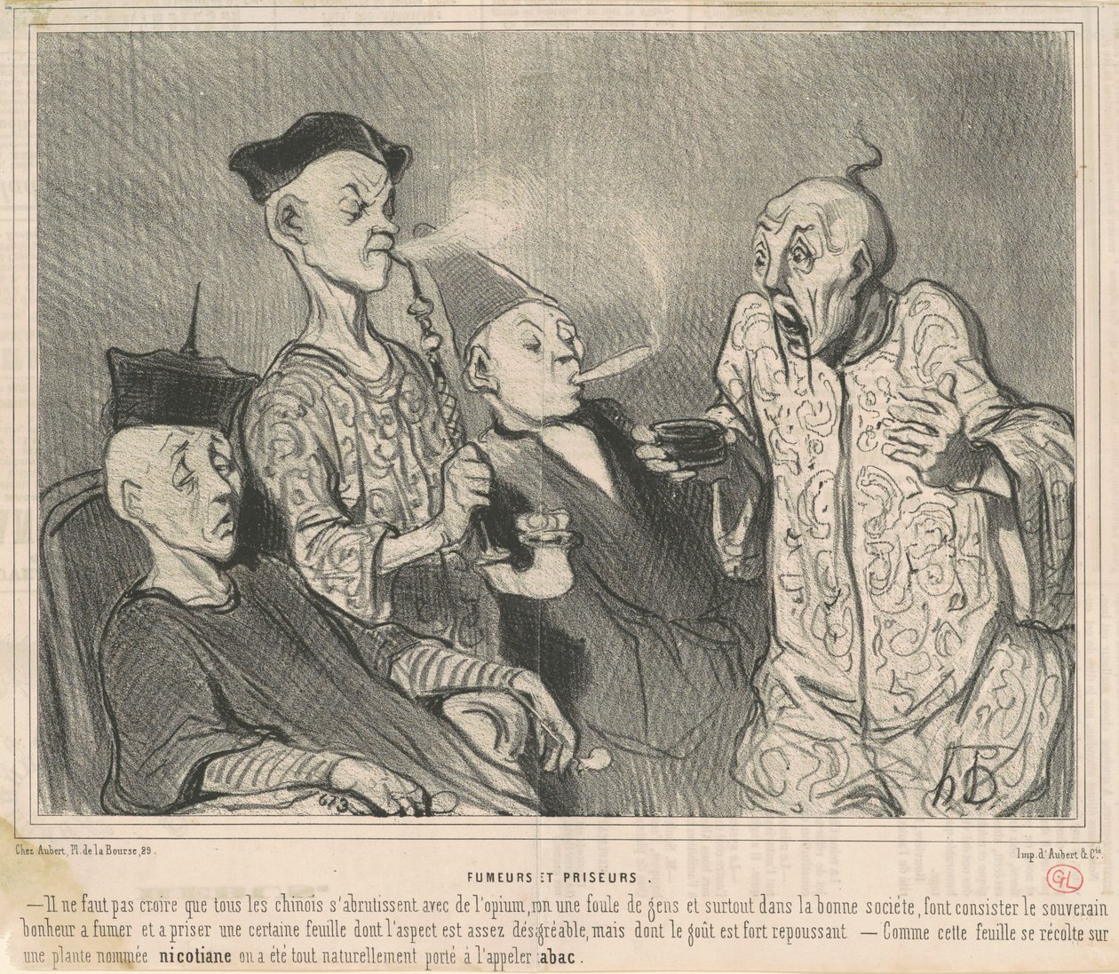Raucher und Schnupfer von Honoré Daumier