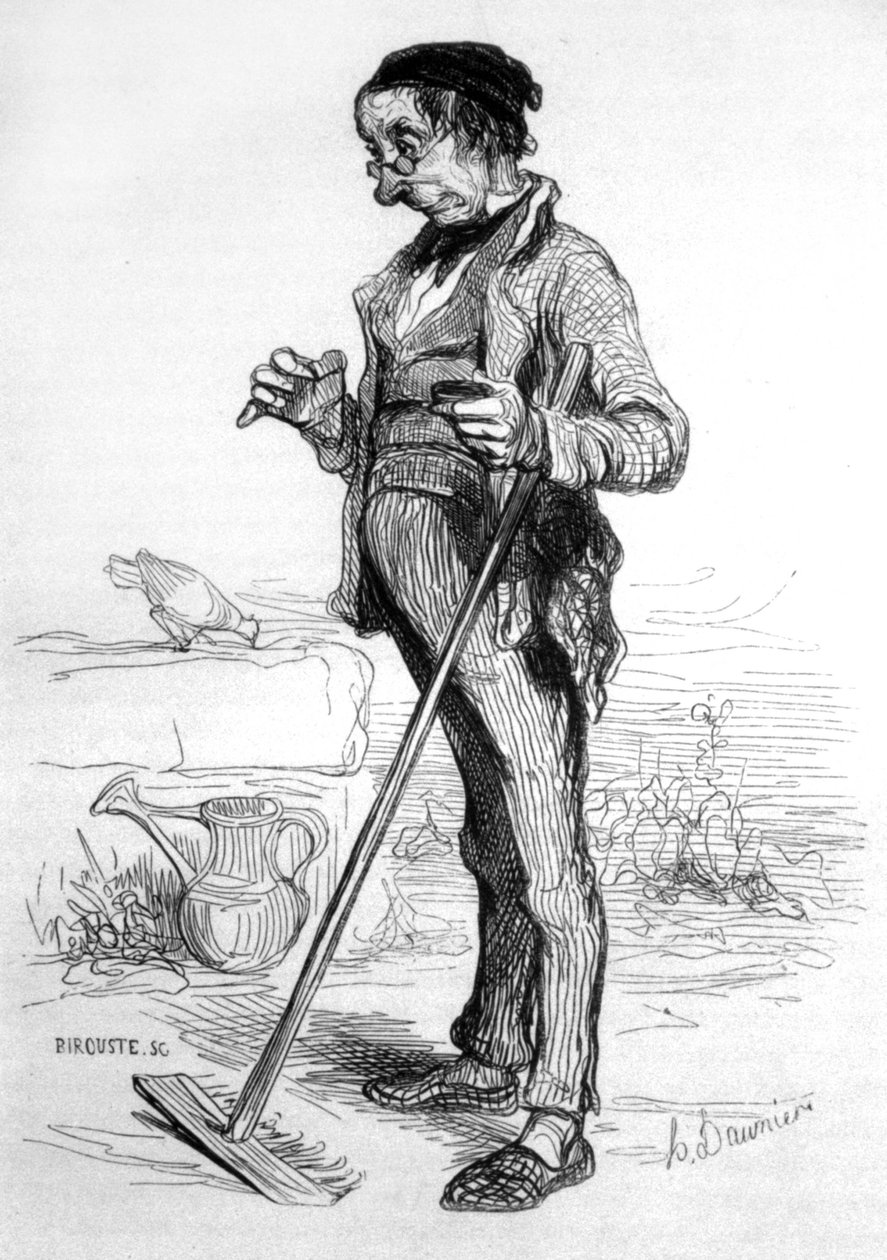 Gärtnernder Rentner von Honoré Daumier