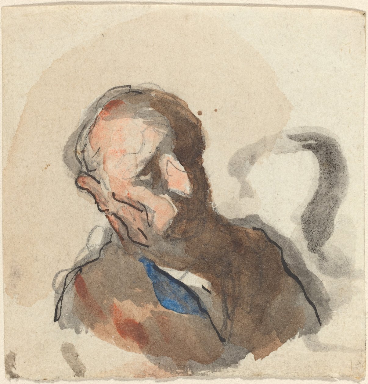 Kopf eines Mannes von Honoré Daumier