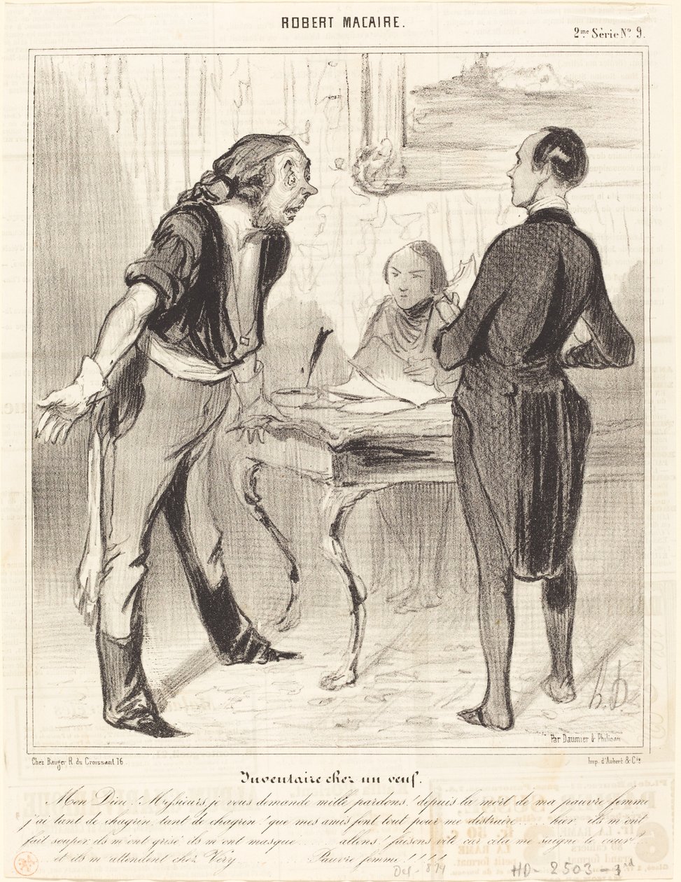 Inventar bei einem Witwer von Honoré Daumier