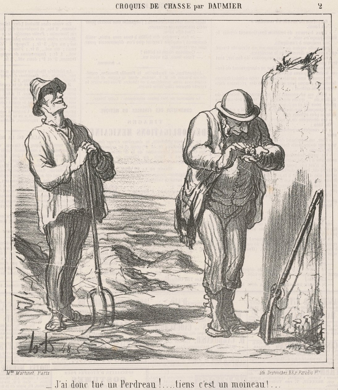 Ich habe also ein Rebhuhn getötet! von Honoré Daumier