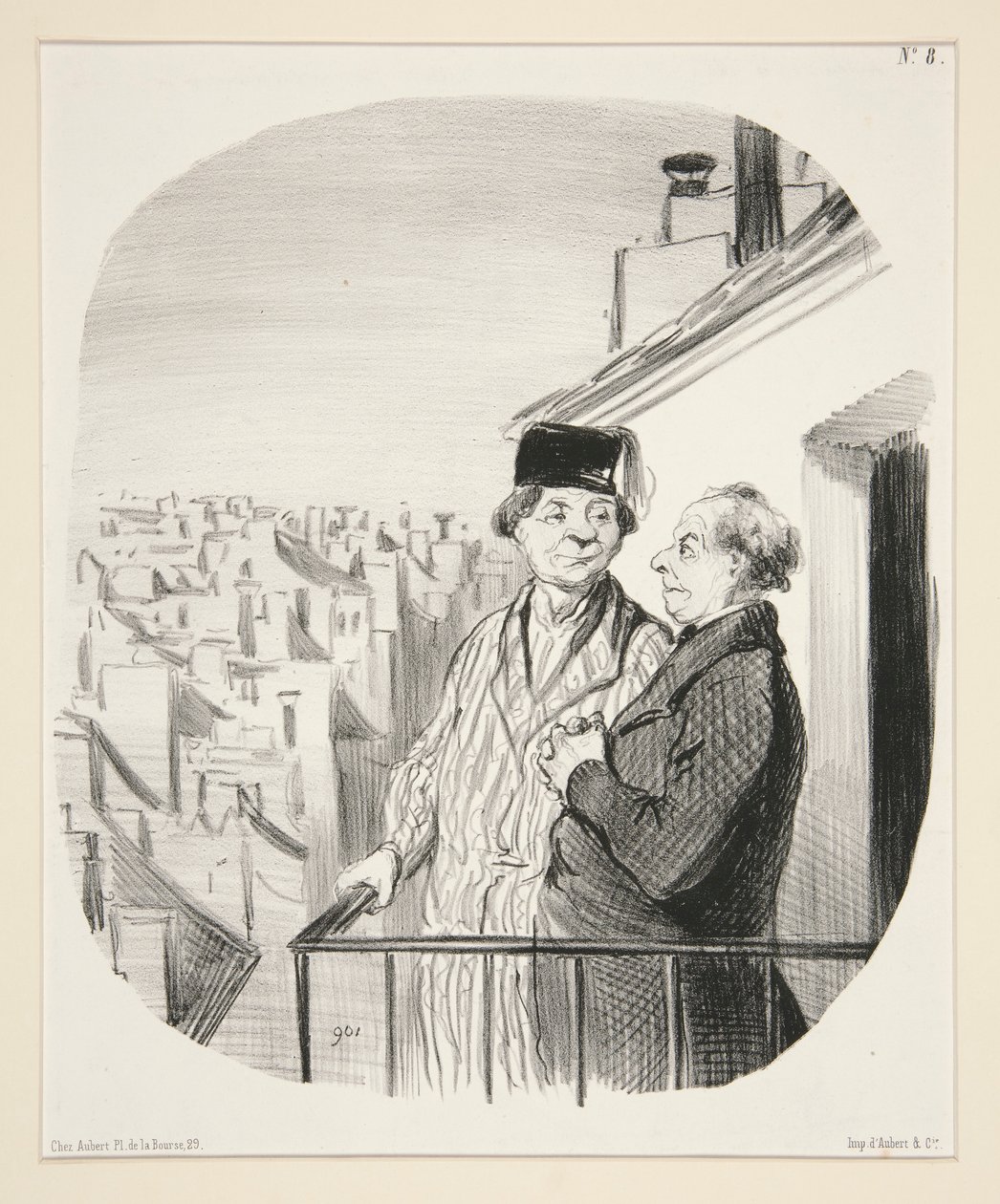 Ich wohne ein wenig hoch von Honoré Daumier
