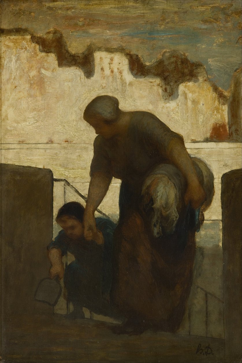 Die Wäscherin von Honoré Daumier