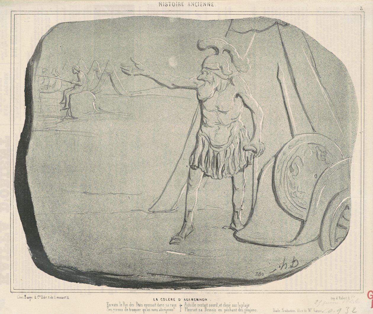 Der Zorn des Agamemnon von Honoré Daumier
