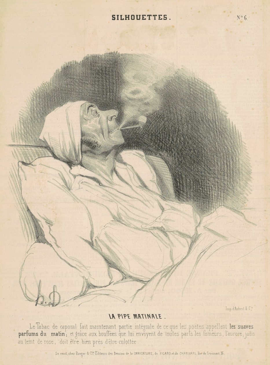 Die morgendliche Pfeife von Honoré Daumier