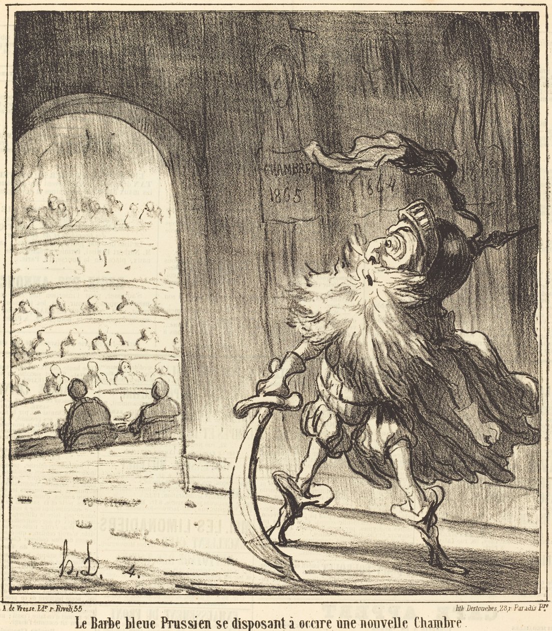 Le Barbe bleu Prussien... von Honoré Daumier