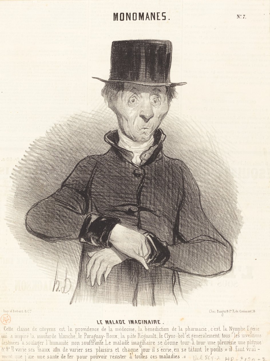 Der eingebildete Kranke von Honoré Daumier