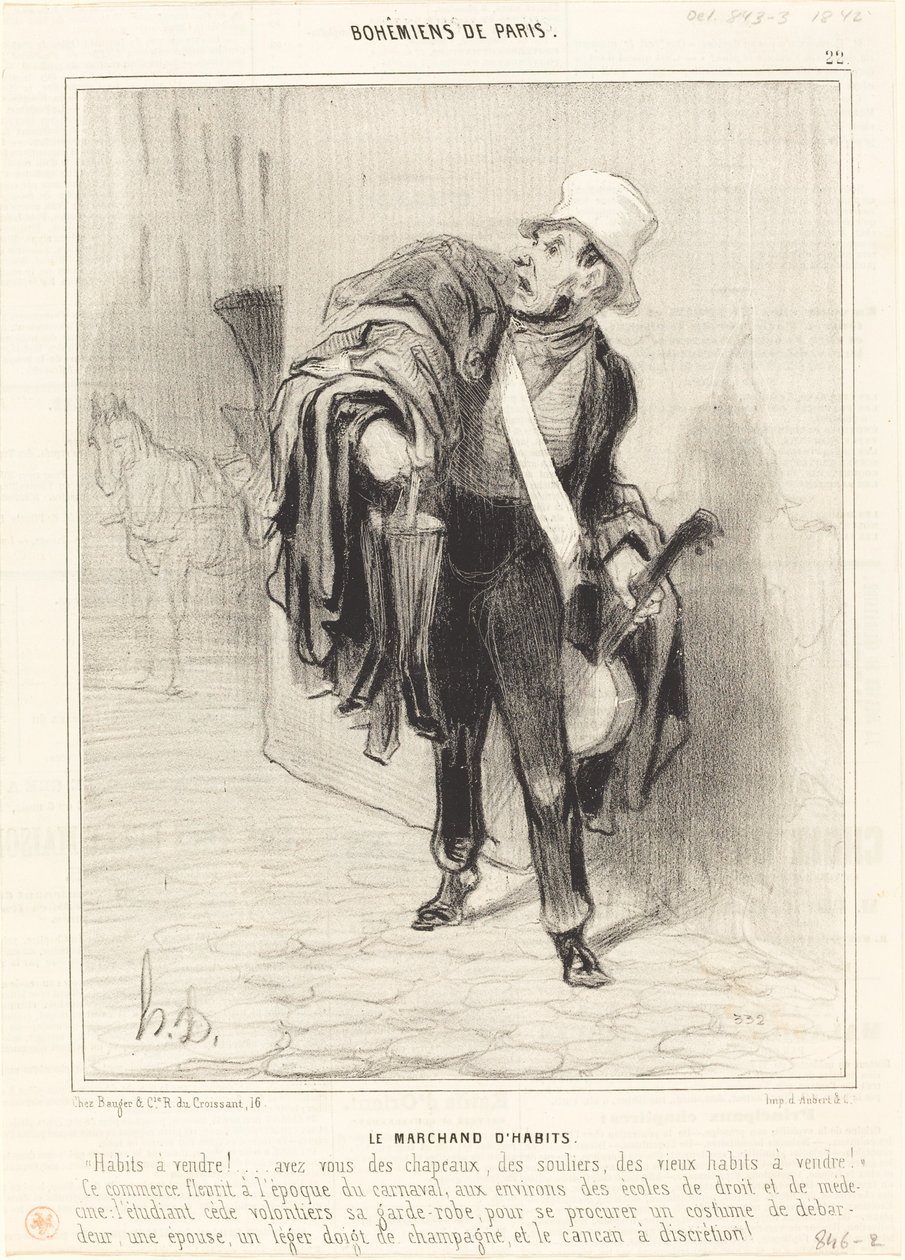 Der Kleiderhändler von Honoré Daumier