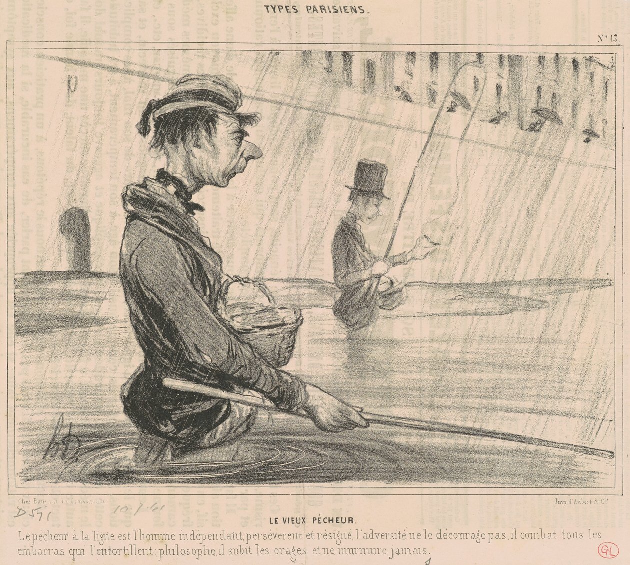 Der alte Fischer von Honoré Daumier
