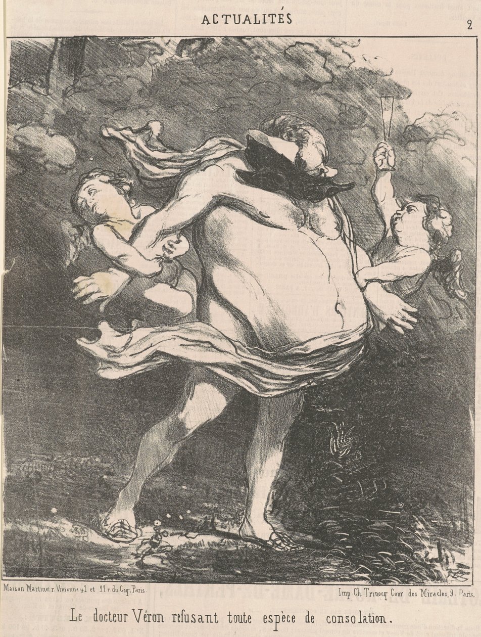 Doktor Véron verweigert... Trost von Honoré Daumier