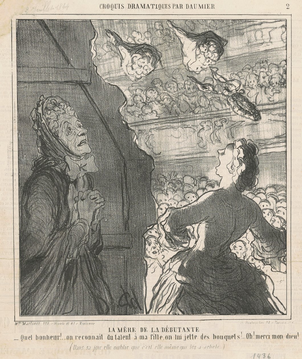 Die Mutter der Debütantin von Honoré Daumier