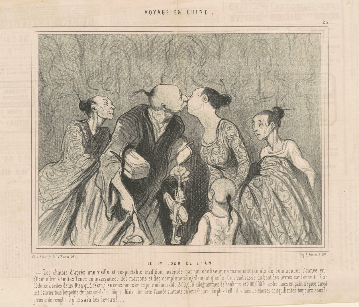 Der Neujahrstag von Honoré Daumier