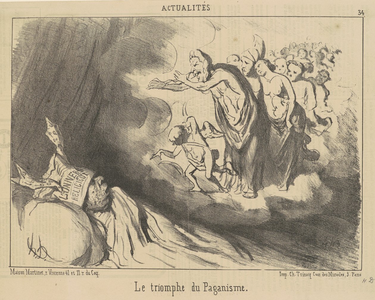Der Triumph des Paganismus von Honoré Daumier