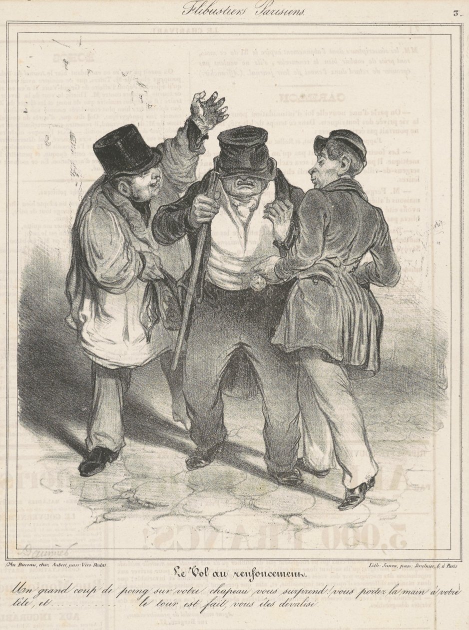 Der Diebstahl in der Nische von Honoré Daumier