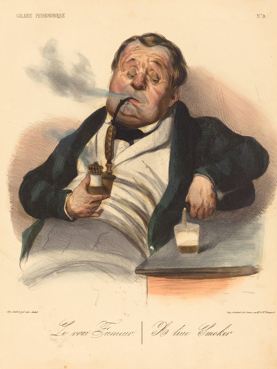 Der wahre Raucher von Honoré Daumier