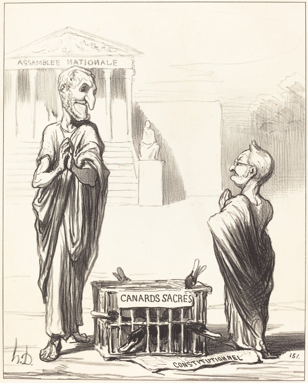 Die Auguren des Reiches... von Honoré Daumier