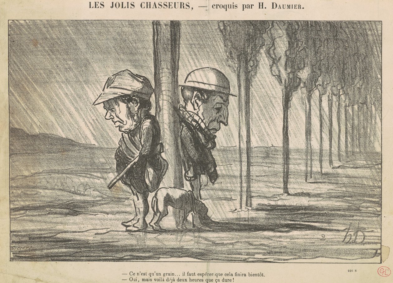 Die hübschen Jäger von Honoré Daumier