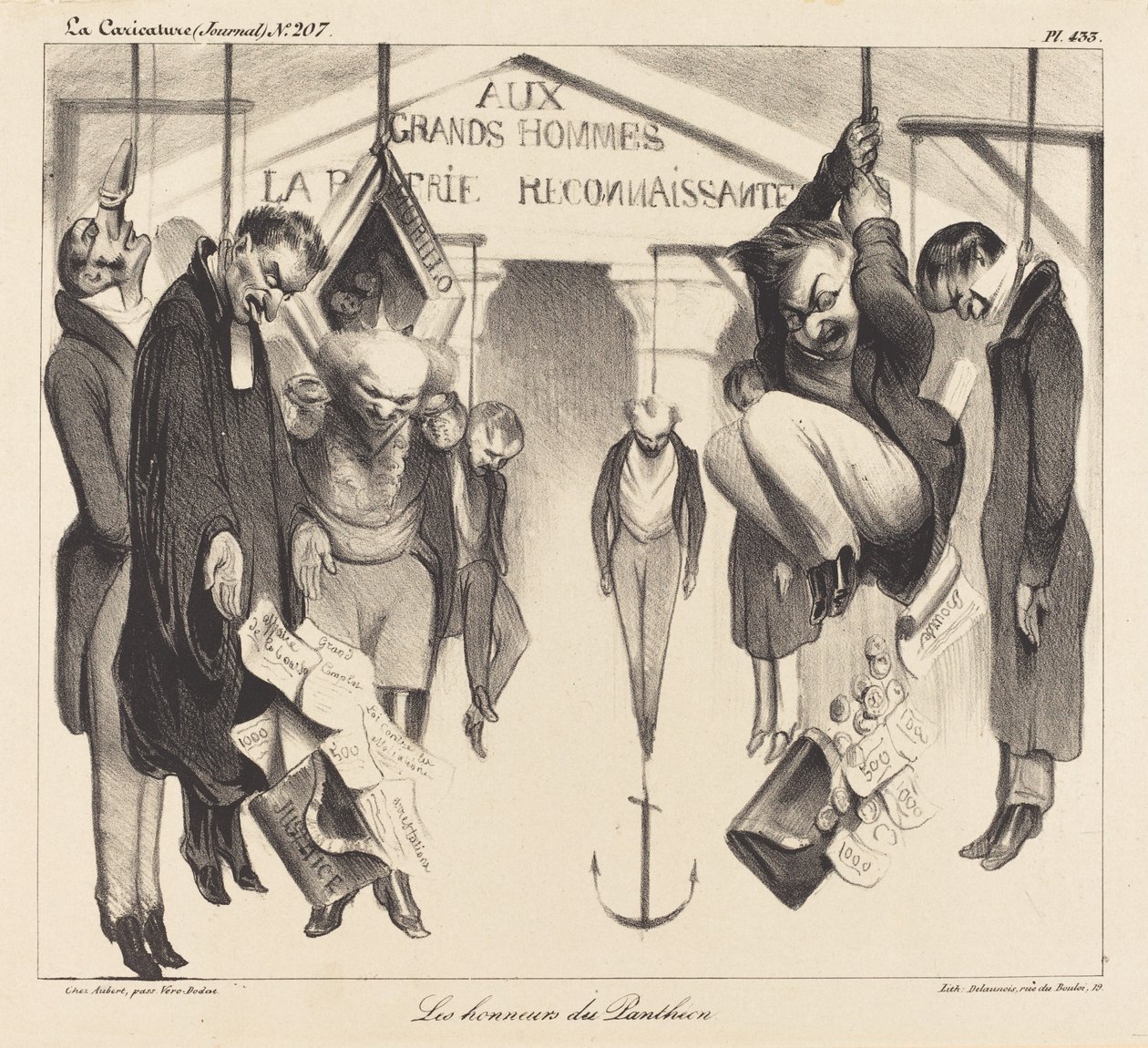 Die Ehren des Pantheons von Honoré Daumier