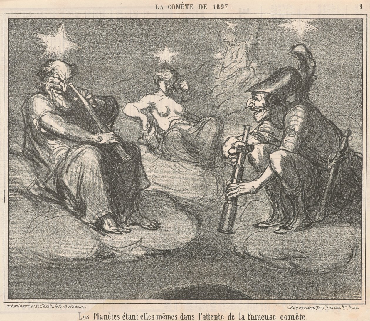 Die Planeten selbst von Honoré Daumier