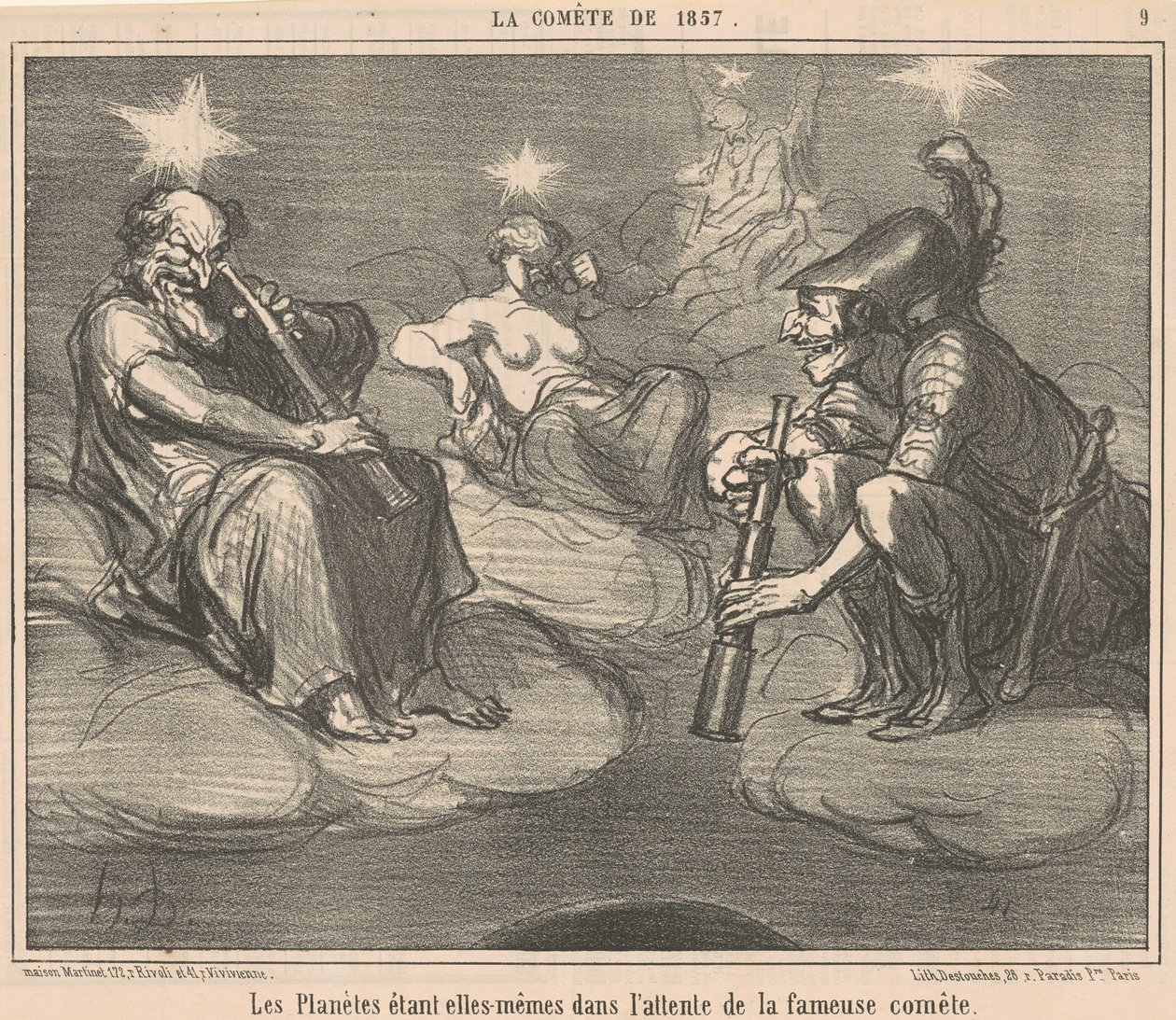 Die Planeten selbst von Honoré Daumier