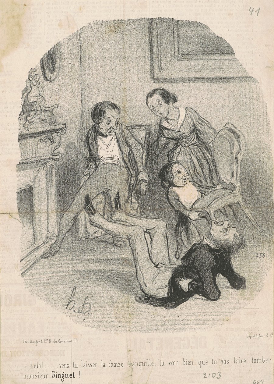 Lolo!... Willst du den Stuhl in Ruhe lassen... von Honoré Daumier