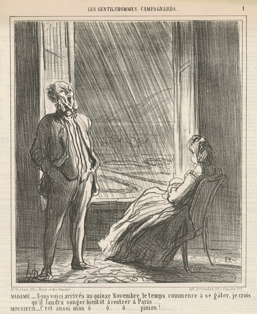 Madame ... Hier sind wir ... am fünfzehnten November von Honoré Daumier