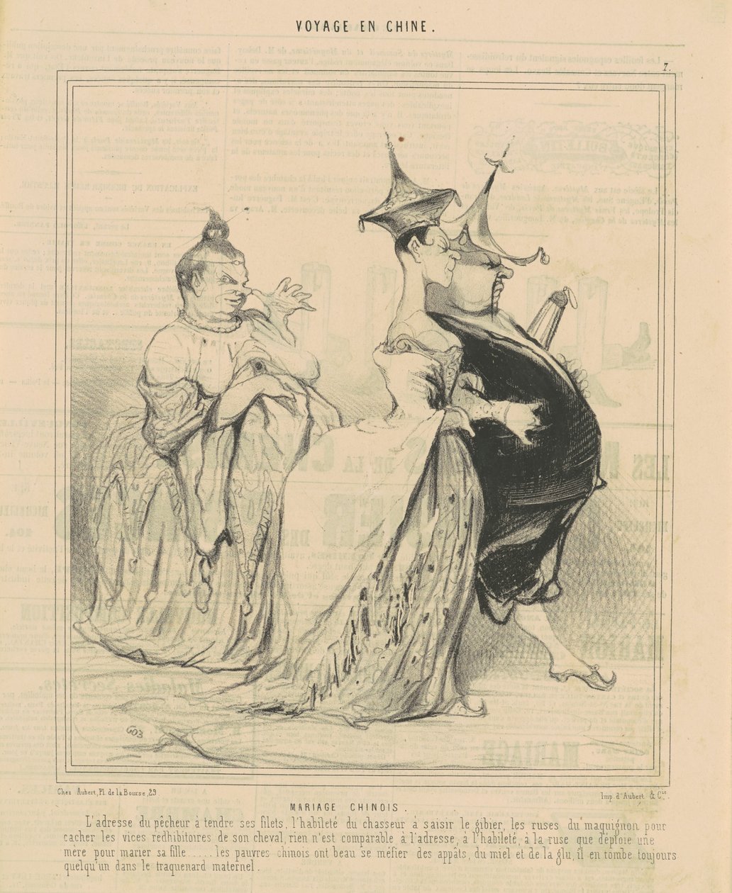 Chinesische Hochzeit von Honoré Daumier