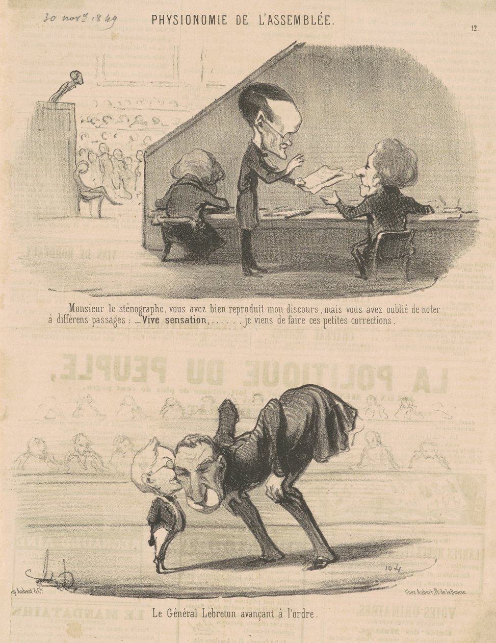 Herr der Stenograph ... von Honoré Daumier