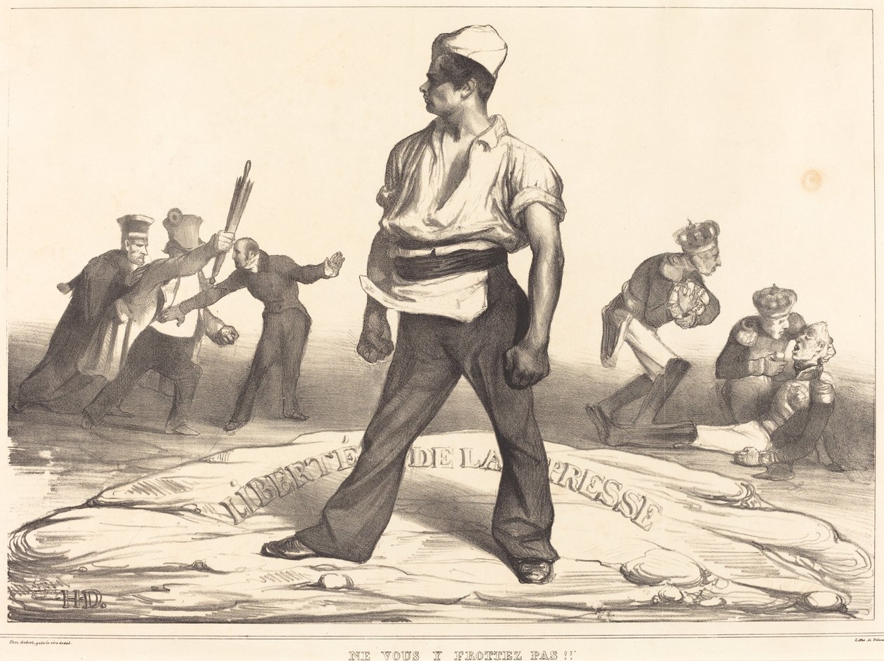 Ne vous y frottez pas!! von Honoré Daumier