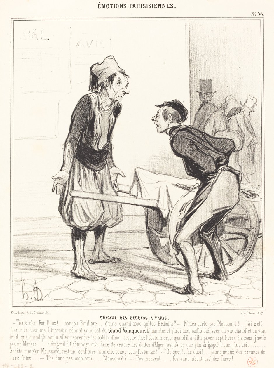 Ursprung der Beduinen in Paris von Honoré Daumier