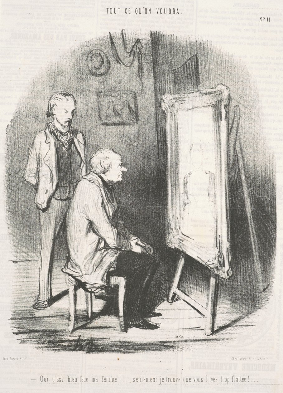 Ja, das ist wirklich meine verstorbene Frau! ... von Honoré Daumier