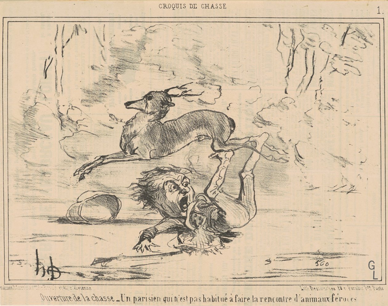 Eröffnung der Jagd von Honoré Daumier