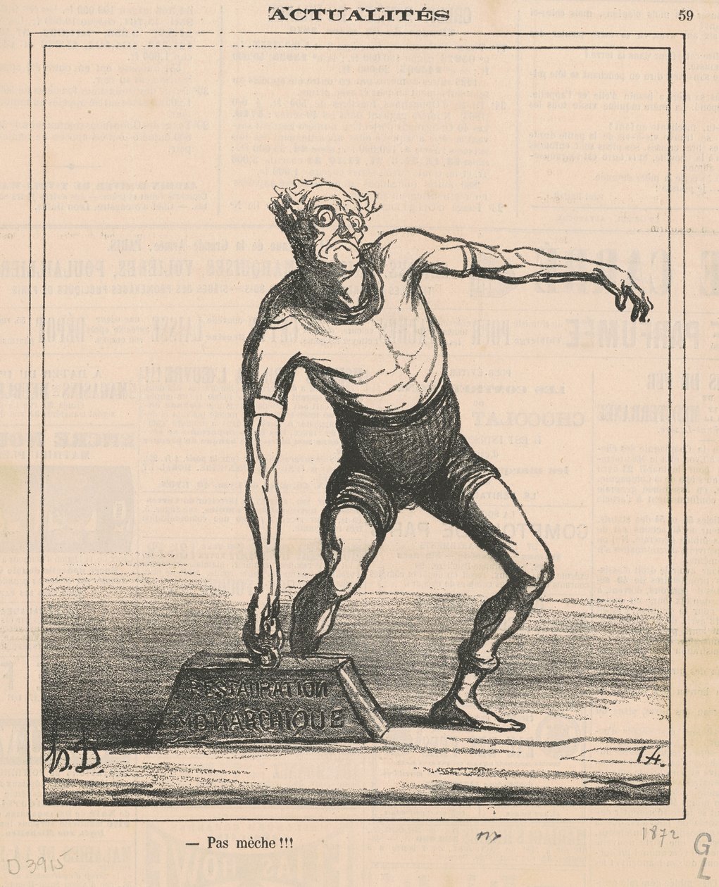 Pas mèche!!! von Honoré Daumier