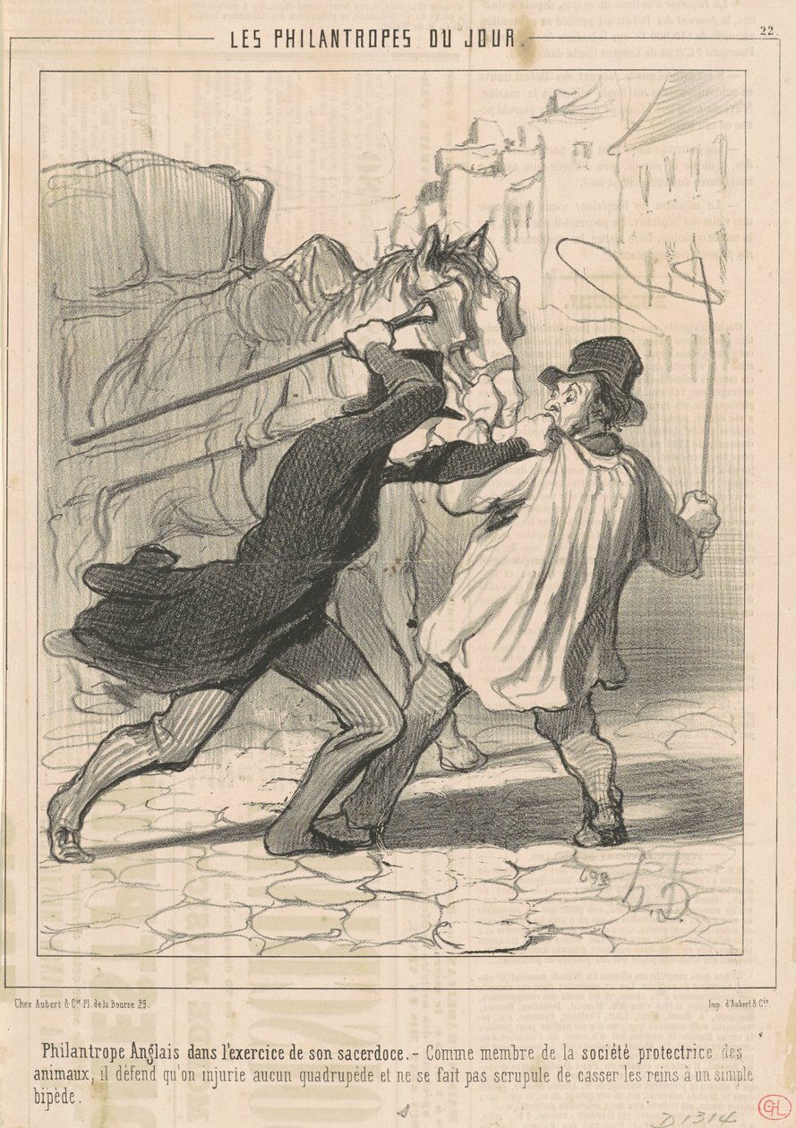 Englischer Philanthrop bei der Arbeit von Honoré Daumier