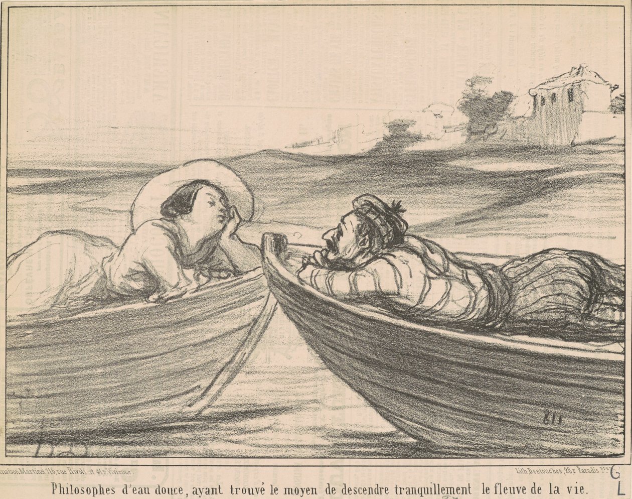 Philosophen des Süßwassers... von Honoré Daumier