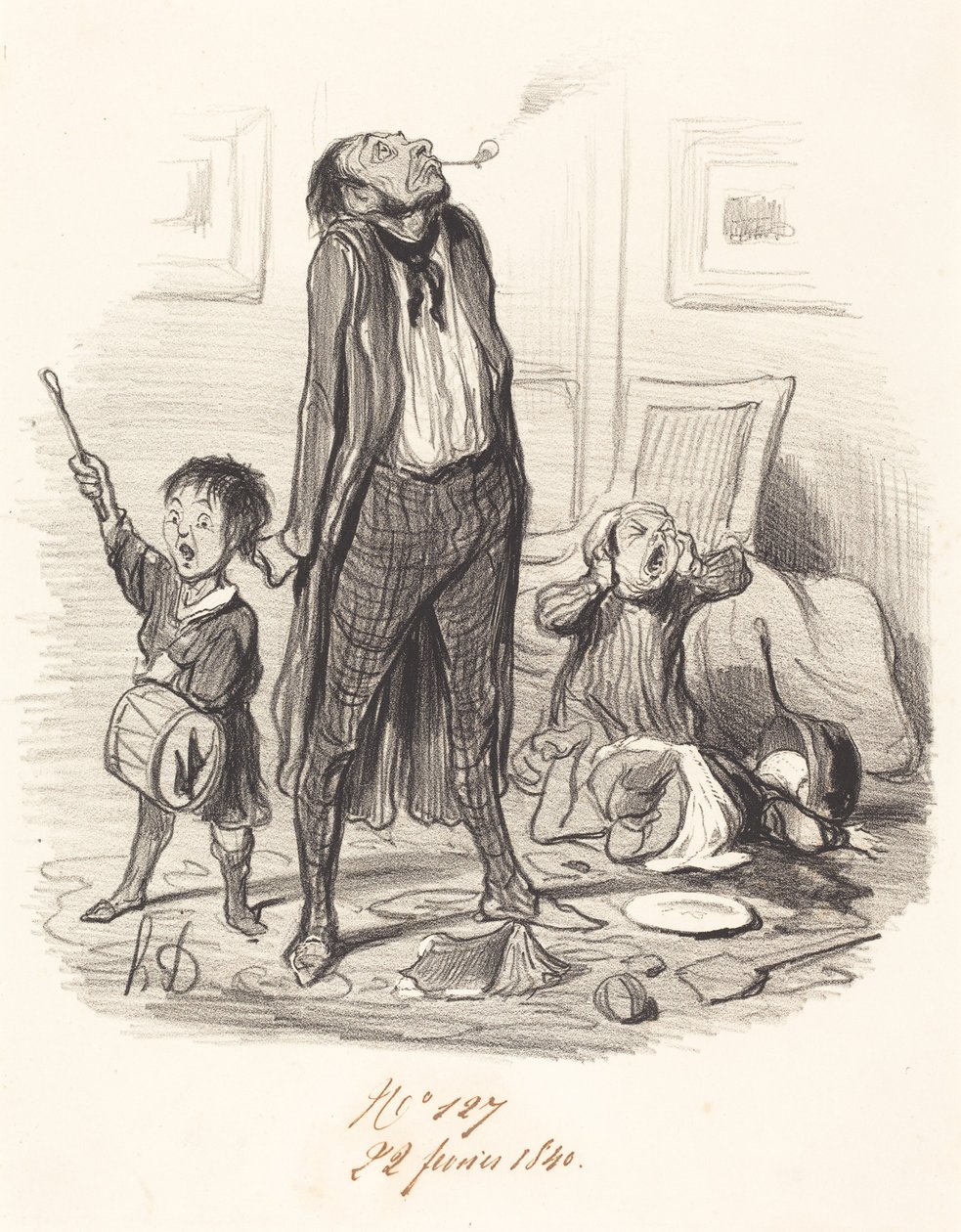 Klassischer Dichter, der eine Ekloge komponiert... von Honoré Daumier