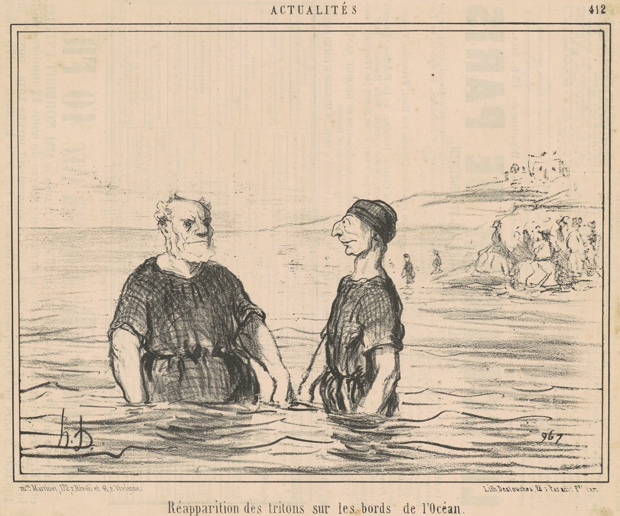 Wiederauftauchen der Tritonen ... des Ozeans von Honoré Daumier