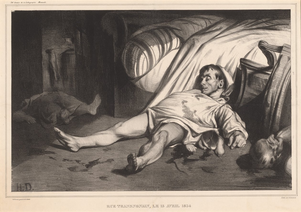 Rue Transnonain, 15. April 1834 von Honoré Daumier