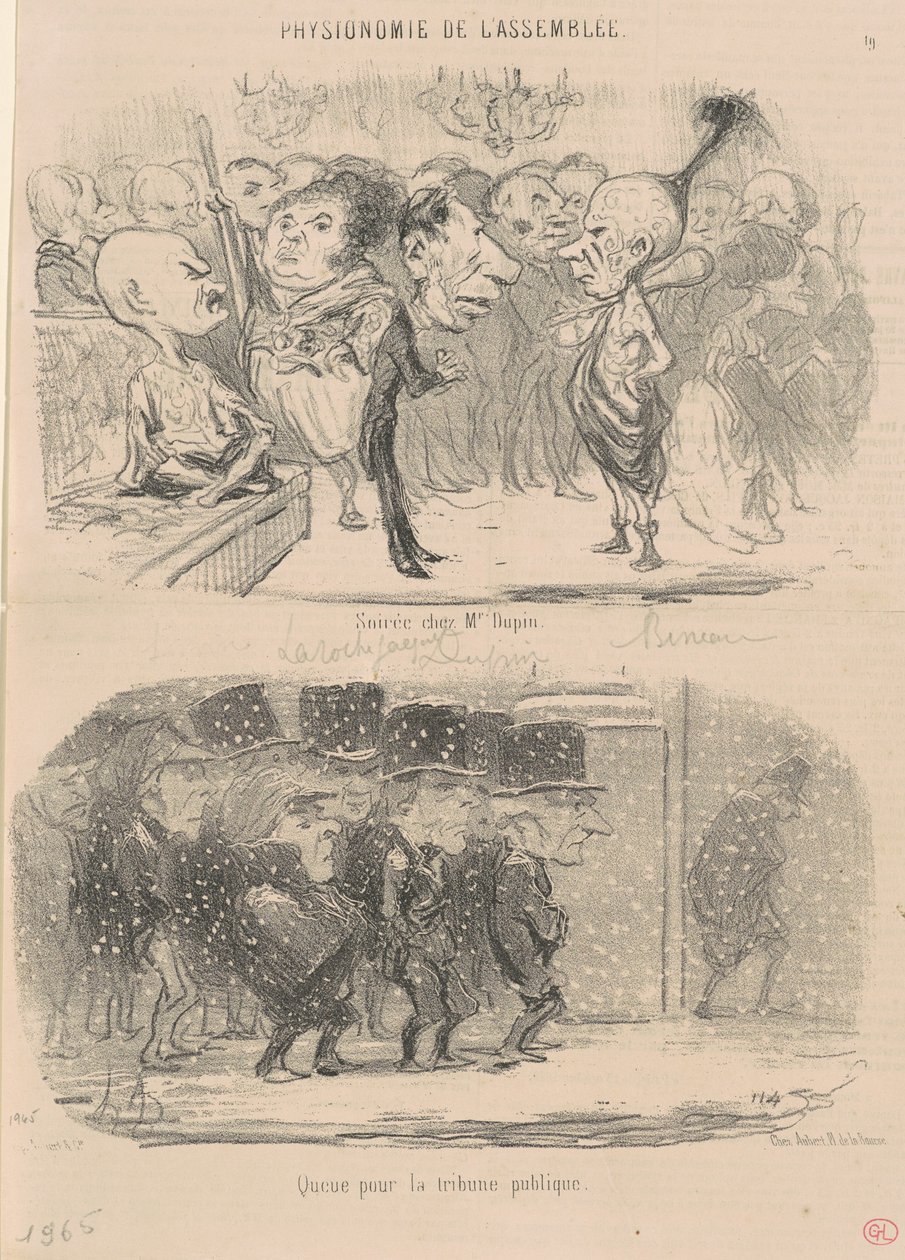 Soirée bei M. Dupin von Honoré Daumier