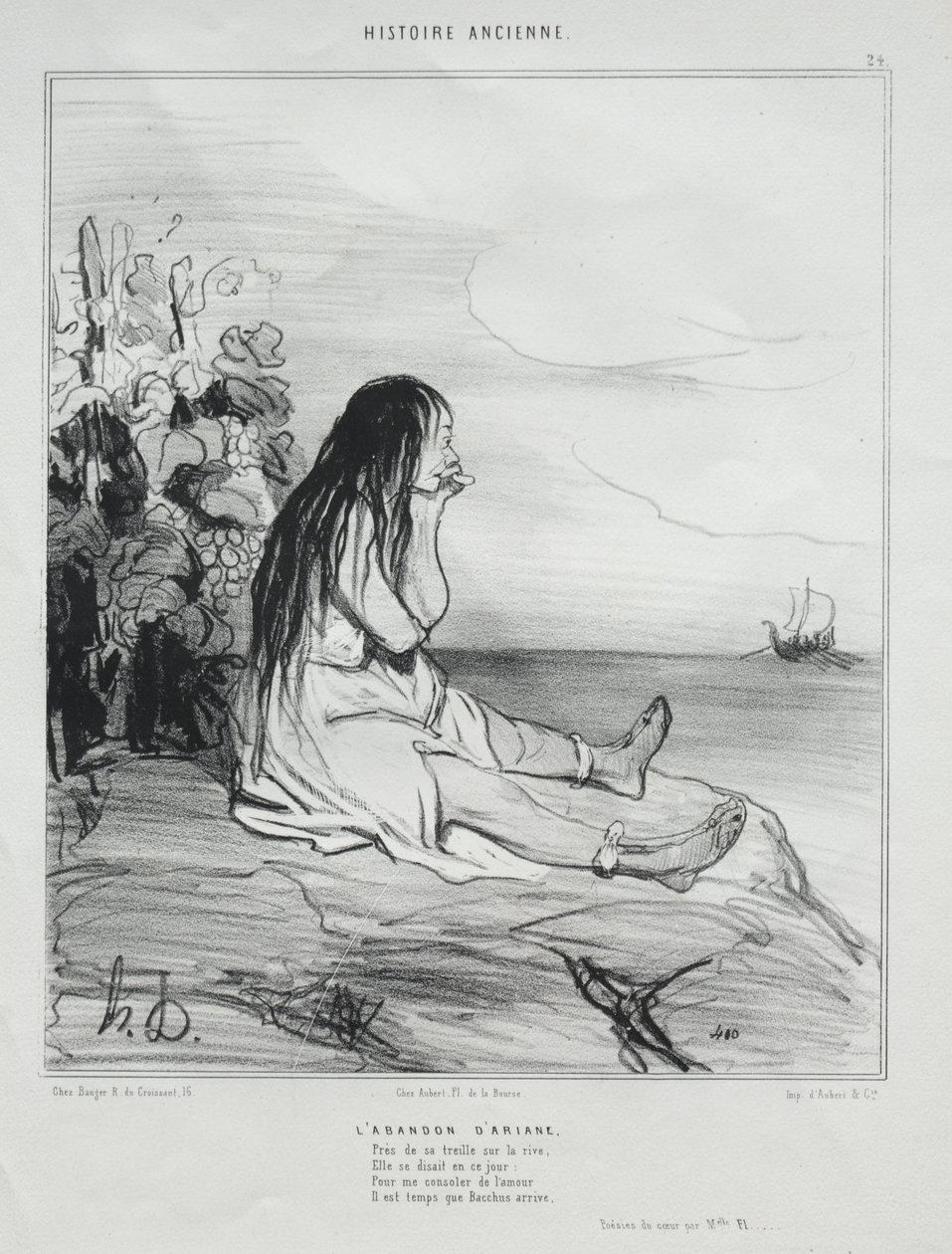 Das Verlassen von Ariadne von Honoré Daumier