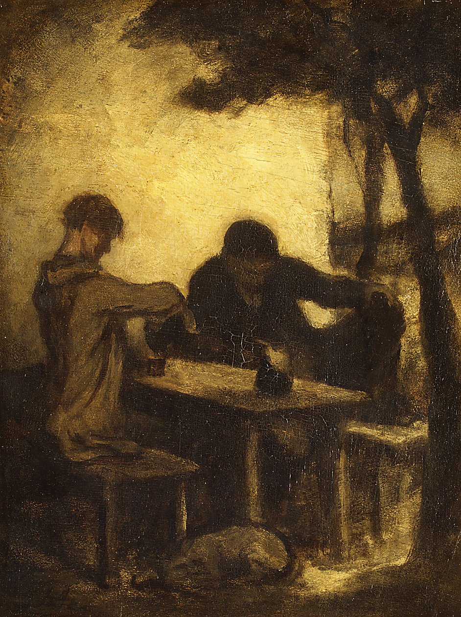 Die Trinker, um 1861 von Honoré Daumier