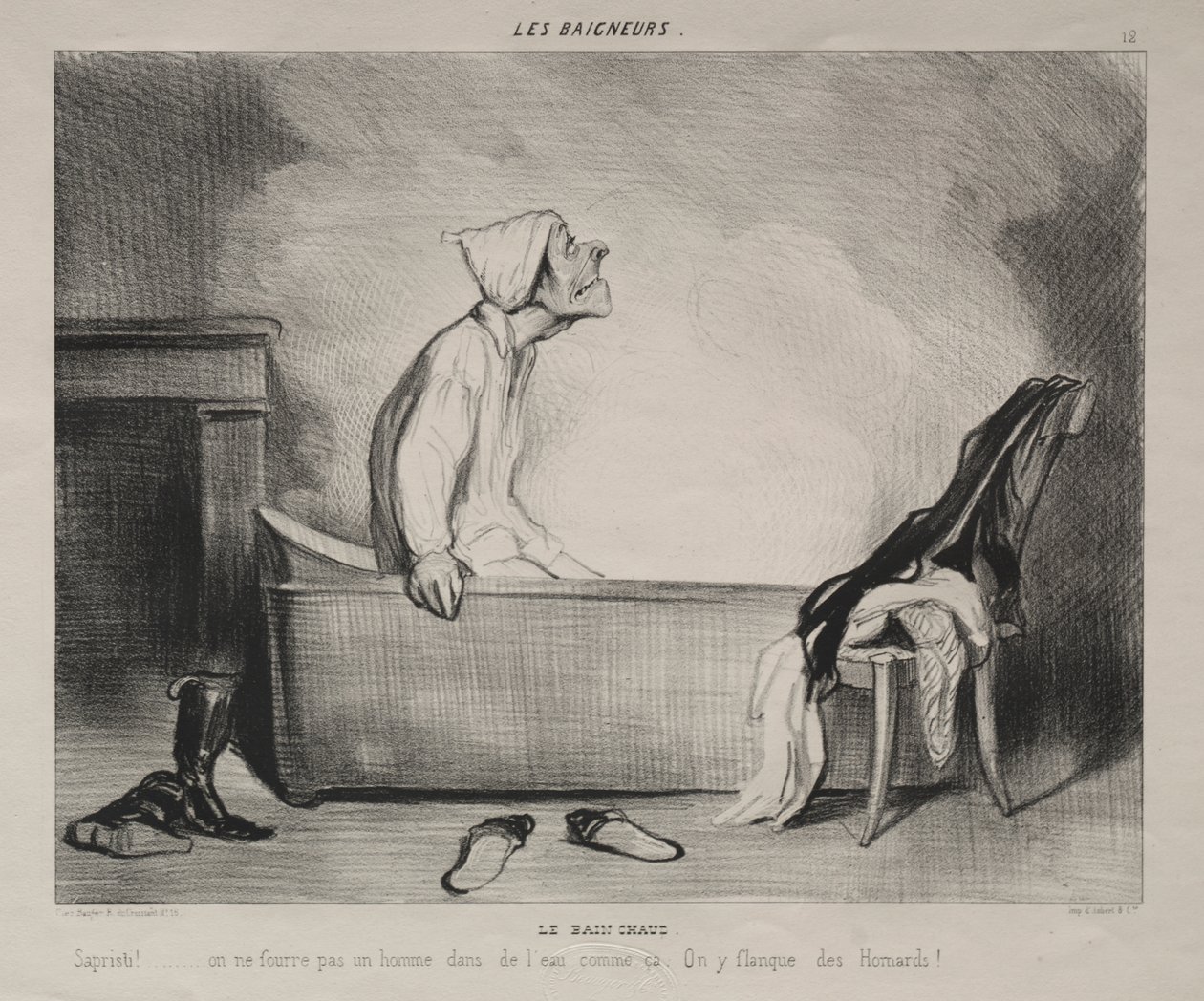 Das Heiße Bad von Honoré Daumier