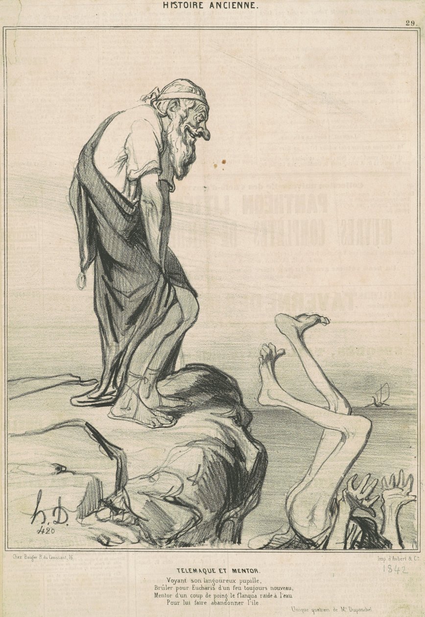Telemach und Mentor von Honoré Daumier