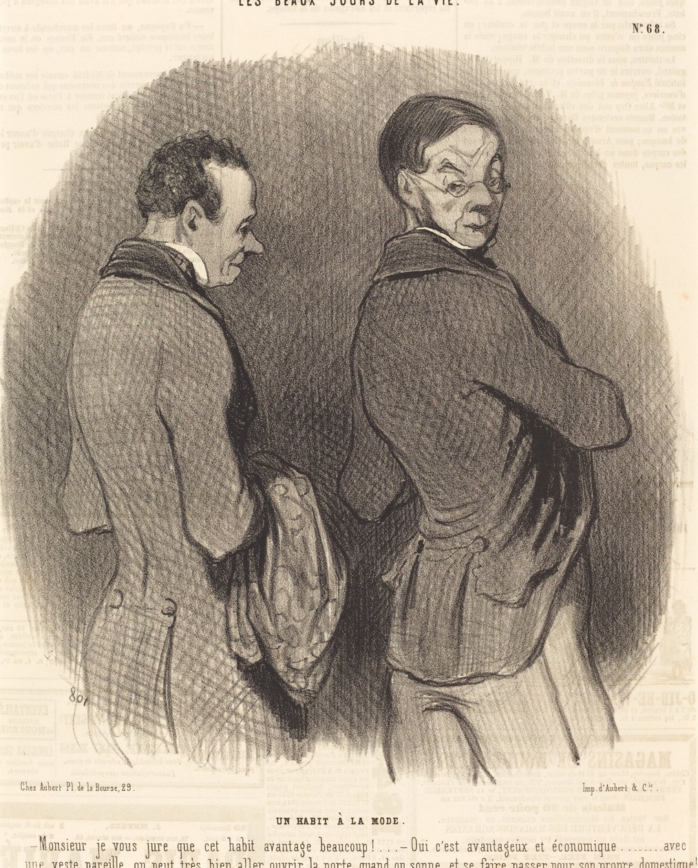 Ein modischer Anzug von Honoré Daumier