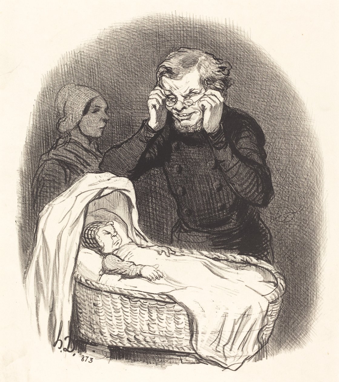 Ein glücklicher Vater von Honoré Daumier