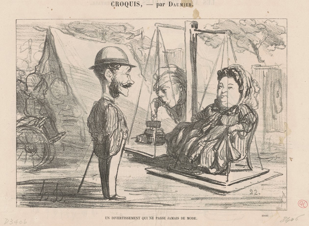 Ein Vergnügen, das ... der Mode von Honoré Daumier