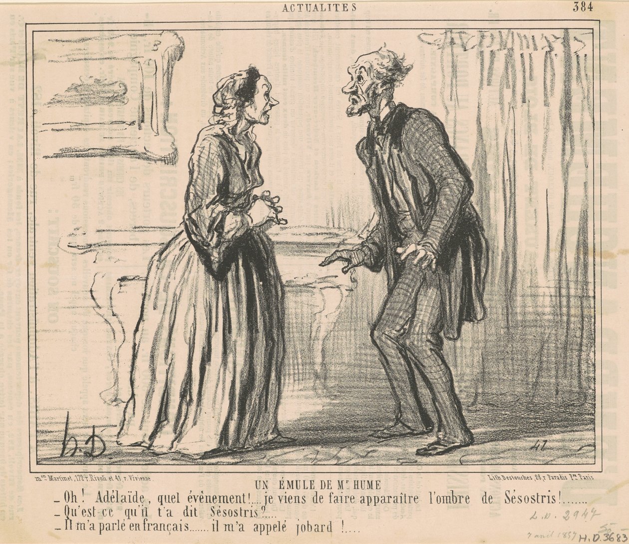 Ein Rivale von Mr. Hume von Honoré Daumier